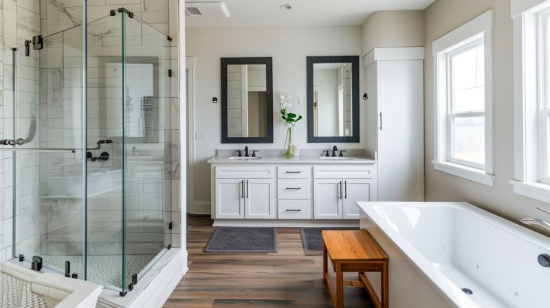 Open-Concept Bathroom Layout